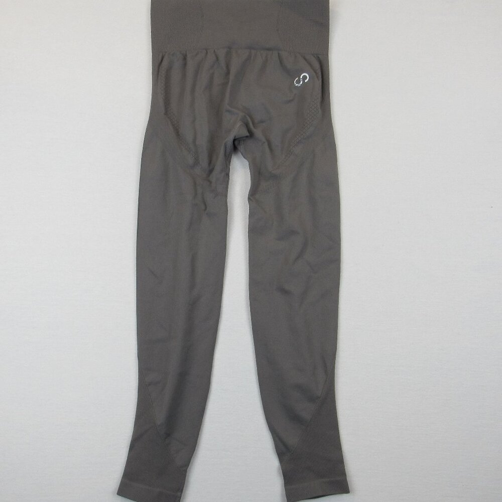 Curves N Combat Boots Women’s Leggings Size Medium Gray Contour Seamless